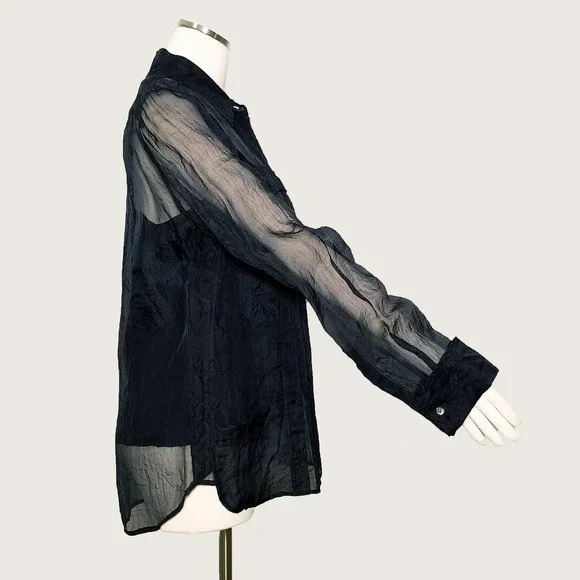 DKNY Silk Blouse with Built-In Tank NWT - Picture 4 of 7